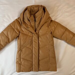 Abercrombie Vegan Leather Puffer- Size small